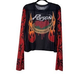 Poison Mesh long sleeve tee Size 3X
